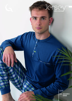 PIGIAMA UOMO M/L 6200 Tellini S.r.l. Ingrosso Abbigliamento