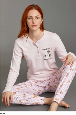 DAMENPYJAMAS M/L EP6289 Tellini S.R.L. Großhandelskleidung