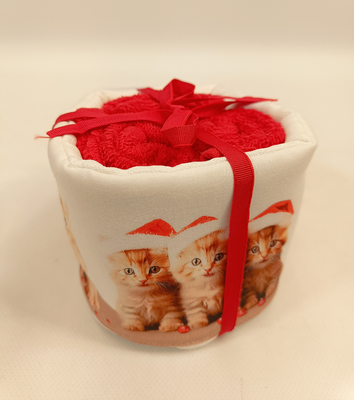 CESTINO NATALE LAVETTE 3PZ IDEA Ingrosso Tessile Casa Tellini S.r.l.