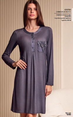 CAMICIA NOTTE DONNA M/L 630780 Tellini S.R.L. Großhandelskleidung