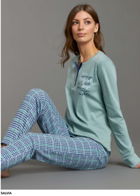 DAMENPYJAMAS M/L EP6319 Tellini S.R.L. Großhandelskleidung