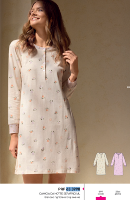 CAMICIA NOTTE SERAFINO DONNA M/L 633998 Tellini S.r.l. Ingrosso Abbigliamento