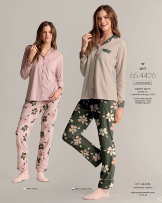 PIGIAMA APERTO DONNA M/L 644426 Tellini S.r.l. Ingrosso Abbigliamento