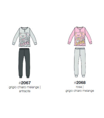 DAMEN-SERAPH-PYJAMAS M/L CRT651212 Tellini S.R.L. Großhandelskleidung