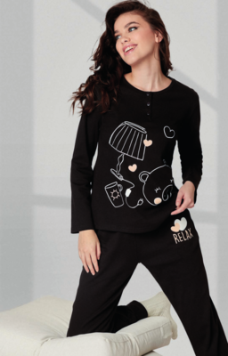 PIGIAMA SERAFINO DONNA M/L 651483 Tellini S.r.l. Ingrosso Abbigliamento