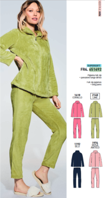 OFFENER PYJAMA DAMEN M/L FR4 651492 Tellini S.R.L. Großhandelskleidung