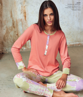 PIGIAMA SERAFINO DONNA M/L 651797 Ingrosso LORMAR Tellini S.r.l.