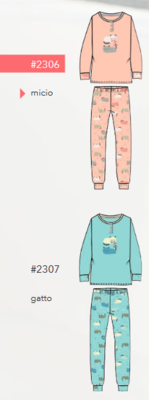 DAMEN-SERAFINO-PYJAMAS M/L KTT652376 Tellini S.R.L. Großhandelskleidung