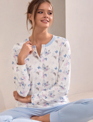 PIGIAMA APERTO DONNA M/L 654222 50/56 Tellini S.R.L. Χονδρική ενδυμασία