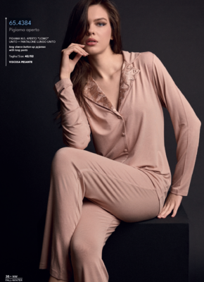 PIGIAMA APERTO DONNA M/L 654384 Tellini S.r.l. Ingrosso Abbigliamento