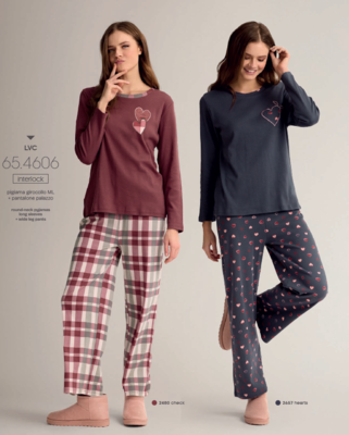 PIGIAMA DONNA M/L 654606 Tellini S.r.l. Ingrosso Abbigliamento