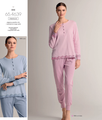PIGIAMA SERAFINO DONNA M/L 654639 Tellini S.r.l. Ingrosso Abbigliamento