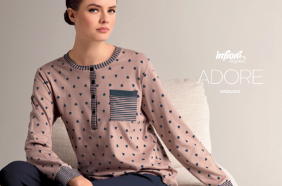 PIGIAMA SERAFINO DONNA M/L 654673 Tellini S.R.L. Großhandelskleidung