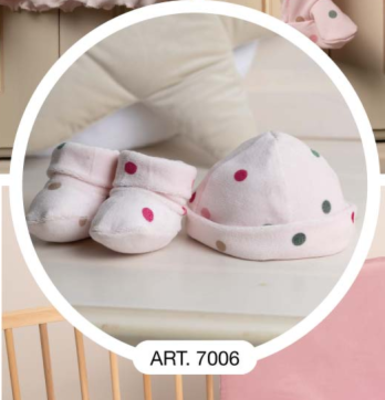 CAPPELINO+SCARPETTE NEONATA 7006 Tellini S.r.l. Ingrosso Abbigliamento
