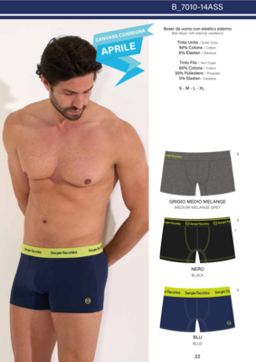 HERREN BOXER 7010/14ASS Tellini S.R.L. Großhandelskleidung