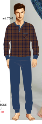 HERREN-PYJAMAS S/L 7063 Tellini S.R.L. Großhandelskleidung