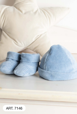 CAPPELINO+SCARPETTE NEONATO 7146 Tellini S.r.l. Ingrosso Abbigliamento