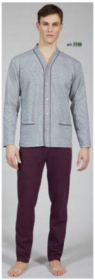 Offener Pyjama Herren M/L 7148 Tellini S.R.L. Großhandelskleidung