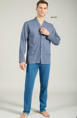 PIGIAMA APERTO UOMO M/L 7211 Tellini S.r.l. Ingrosso Abbigliamento
