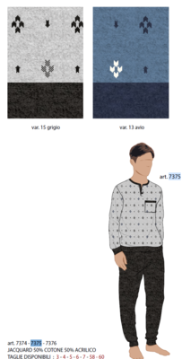 PIGIAMA SERAFINO UOMO M/L 7375 Tellini S.r.l. Ingrosso Abbigliamento