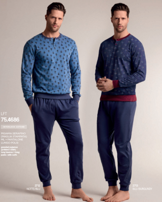 PIGIAMA SERAFINO UOMO M/L 754686 Tellini S.r.l. Ingrosso Abbigliamento
