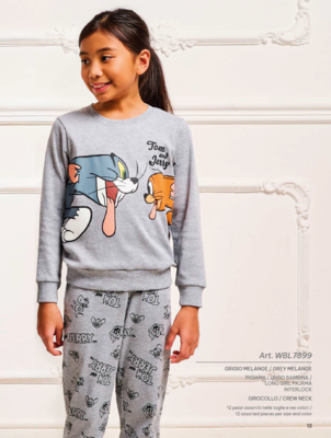 PIGIAMA BAMBINA M/L WBL7899 Tellini S.r.l. Ingrosso Abbigliamento