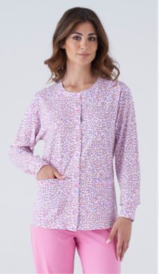 PIGIAMA APERTO DONNA M/L KC8044 Tellini S.R.L. Großhandelskleidung