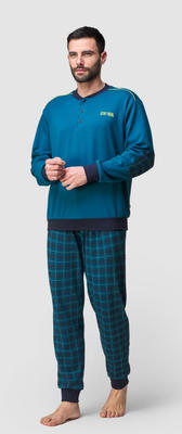 HERREN PYJAMA M/L 8664 BLUPEPPER Tellini S.R.L. Großhandelskleidung