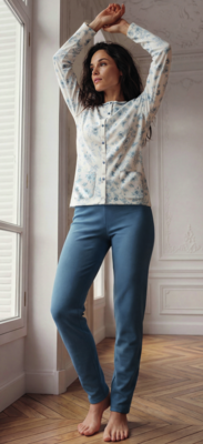 PIGIAMA APERTO DONNA M/L LS292397 Ingrosso Pigiami donna Tellini S.r.l.