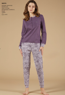 PIGIAMA SERAFINO DONNA M/L 96970 Tellini S.r.l. Ingrosso Abbigliamento