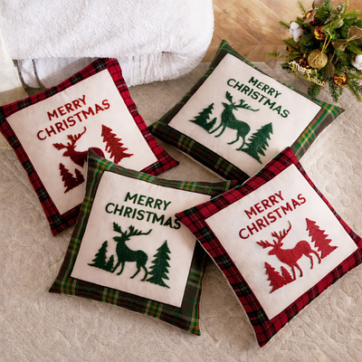 NATALE COPRICUSCINO ANTLER 45X45 Tellini S.r.l. Ingrosso Abbigliamento