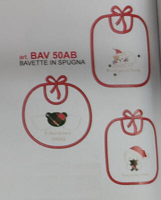 BAVETTA NATALE NEONATI BAV50AB Ingrosso Bambino Tellini S.r.l.