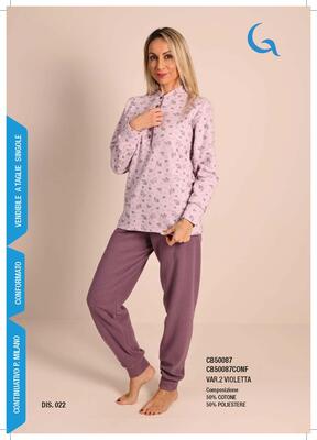 PIGIAMA DONNA M/L C571/CB50087 Tellini S.r.l. Ingrosso Abbigliamento