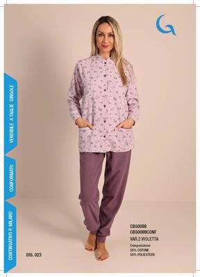 PIGIAMA DONNA M/L C572/CB50088 Tellini S.r.l. Ingrosso Abbigliamento