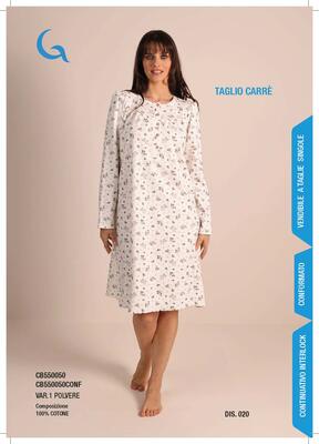 CAMICIA NOTTE D. M/LC553/ CB550050 Tellini S.r.l. Ingrosso Abbigliamento