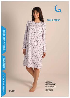 CAMICIA NOTTE D. M/LC553/ CB550050 Tellini S.r.l. Ingrosso Abbigliamento