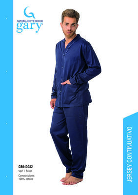 PIGIAMA UOMO M/L CB640082 Tellini S.r.l. Ingrosso Abbigliamento