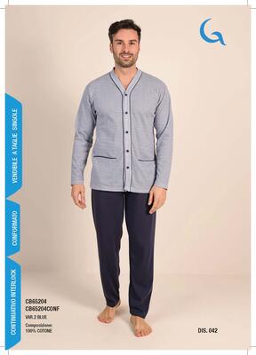 PIGIAMA APERTO CONF. U. M/L C651CONF/CB65204 Tellini S.R.L. Veleprodajna odjeća