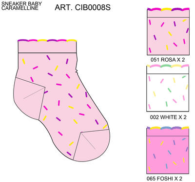 CALZINO CORTO NEONATA CIB0008S Tellini S.r.l. Ingrosso Abbigliamento