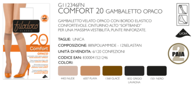 WOMEN'S COMFORT 20 MATT KNEE-HIGH Tellini S.R.L. Großhandelskleidung