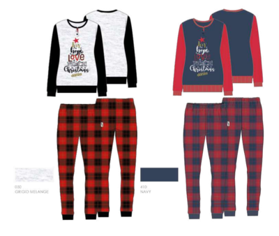 WEIHNACHTS-SERAPH-PYJAMAS FÜR DAMEN M/L B2DD20309 Tellini S.R.L. Großhandelskleidung