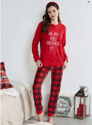 PIGIAMA SERAFINO NATALE DONNA M/L B2DD20313 Ingrosso DIMENSIONEDANZA Tellini S.r.l.