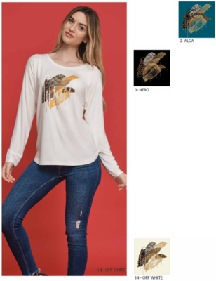 TSHIRT DONNA M/L DT3724 Ingrosso Abbigliamento Donna Tellini S.r.l.