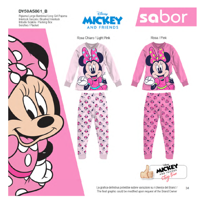 PIGIAMA BAMBINA M/L DY50A5861/B Tellini S.r.l. Ingrosso Abbigliamento