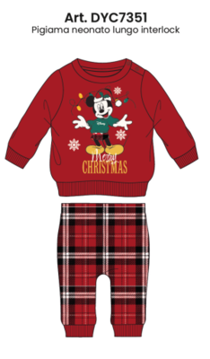 PIGIAMA NATALE NEONATI M/L DYC7351 Ingrosso CARTOONS Tellini S.r.l.