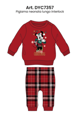 PIGIAMA NATALE NEONATI M/L DYC7357 Ingrosso CARTOONS Tellini S.r.l.