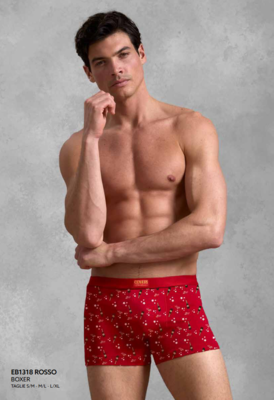 BOXER NATALE UOMO EB1318 Tellini S.R.L. Großhandelskleidung