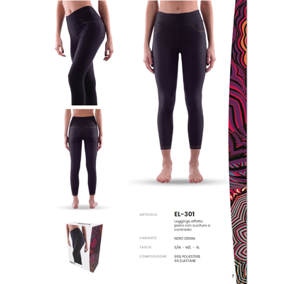 LEGGINGS DONNA EL301 Tellini S.r.l. Ingrosso Abbigliamento