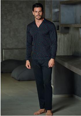 PIGIAMA APERTO UOMO M/L EP1082 Tellini S.r.l. Ingrosso Abbigliamento