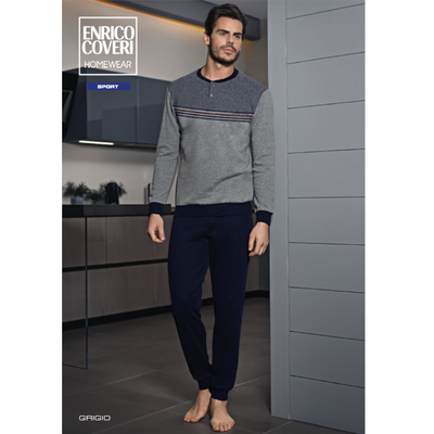 PIGIAMA UOMO M/L EP2053 Tellini S.r.l. Ingrosso Abbigliamento